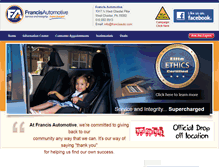 Tablet Screenshot of francisauto.com